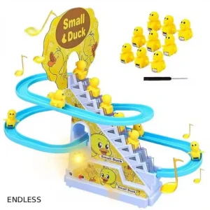 Small Duck Penguin Electronic Climbing Stairs Track Toy