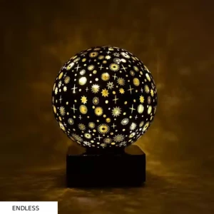 Battery Lamp With Decorative Star And Moon Patterns