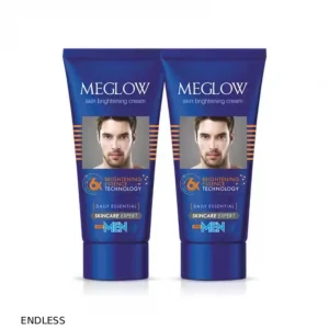 Meglow Skin Brightening Cream, Glycolic & KojicAcid, Dark Spot Removal 30g Pack of 2